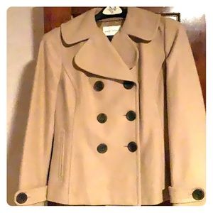 NWOT Vintage Banana Republic Pea Coat Tan L